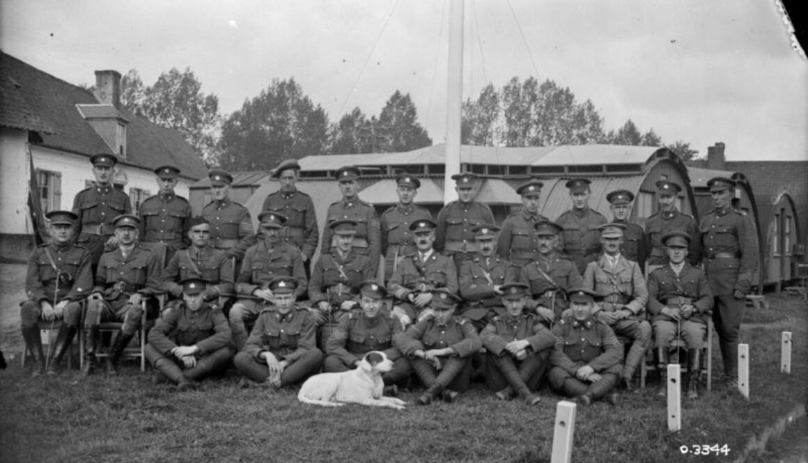 253_Officers & N.C.O.s of a Canadian Reinforcement Camp. Advance East of Arras. October, 1918.